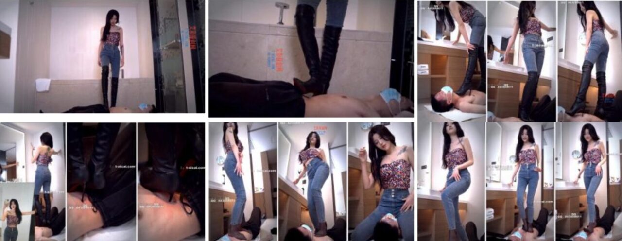 Mistress He | jeans long boots pants lisle dance